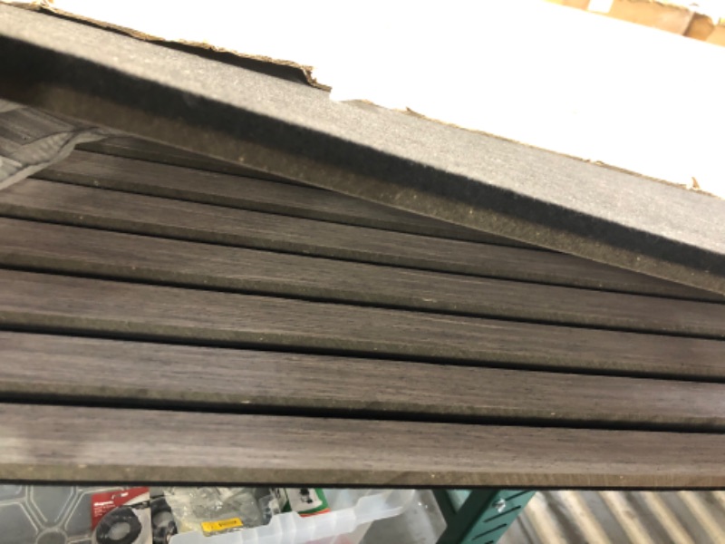 Photo 3 of **NONREFUNDABLE**FOR PARTS OR REPAIR**SEE NOTES**
2 Pack Wood Wall Panels, 47.2'' x 23.6'' Wood Slat Wall Panel for Interior Wall and Ceiling Decor 3D Fluted Wood panel, Black Oak 2pcs, 47.2 x 23.6IN Black Oak