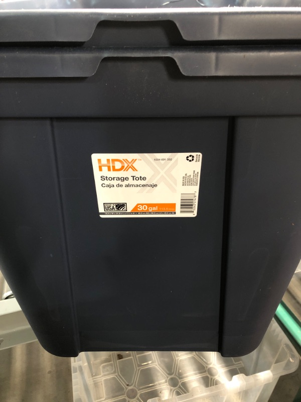 Photo 2 of ***NON-REFUNDABLE 2pk **
HDX 30 gal. Storage Tote in Ink