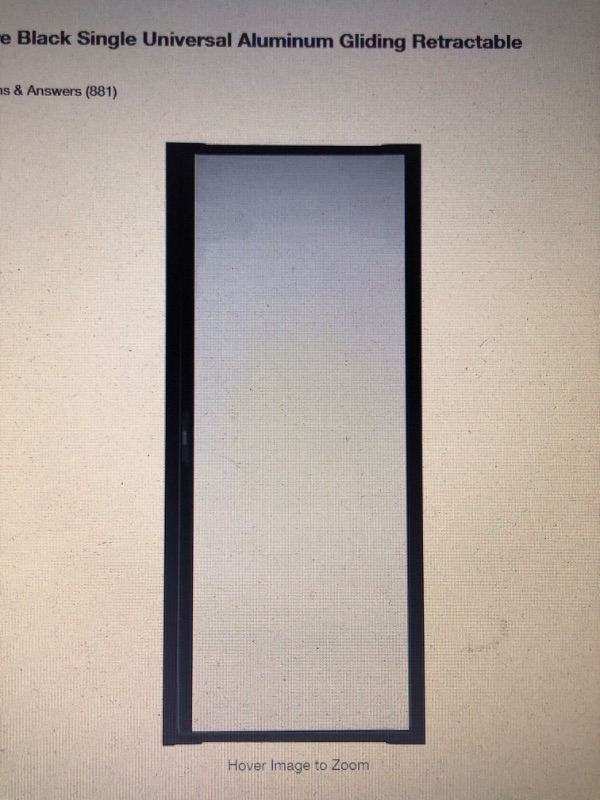 Photo 1 of *****STOCK IMAGE FOR SAMPLE*****
Andersen 36 in. X 78 in. LuminAire Black Single Universal Aluminum Gliding Retractable Screen Door
