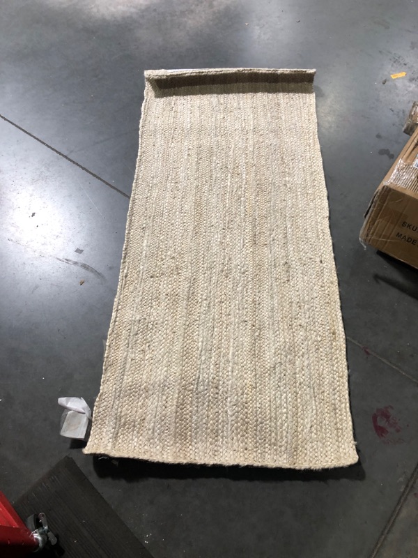 Photo 5 of ***USED - DIRTY - NO PACKAGING***
nuLOOM Rigo Hand Woven Farmhouse Jute Runner Rug, 2' 6" x 6', Off-white 2' 6" x 6' Off-white