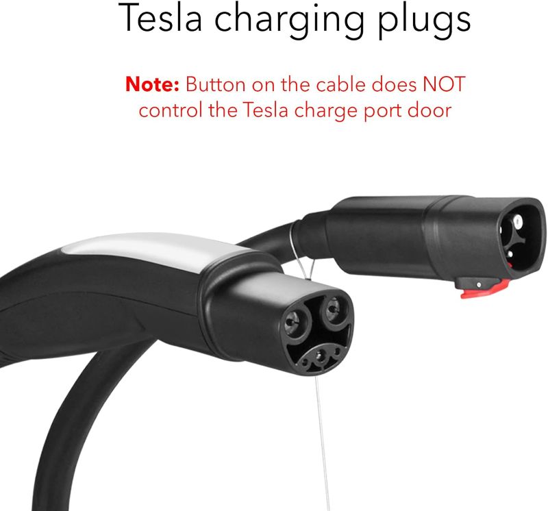 Photo 1 of Lectron EV Charger Extension Cable - Compatible with Tesla - Add an Extra 20 Feet to Your Tesla Charger (1 Pack, Black) (Tesla Charger Not Included)