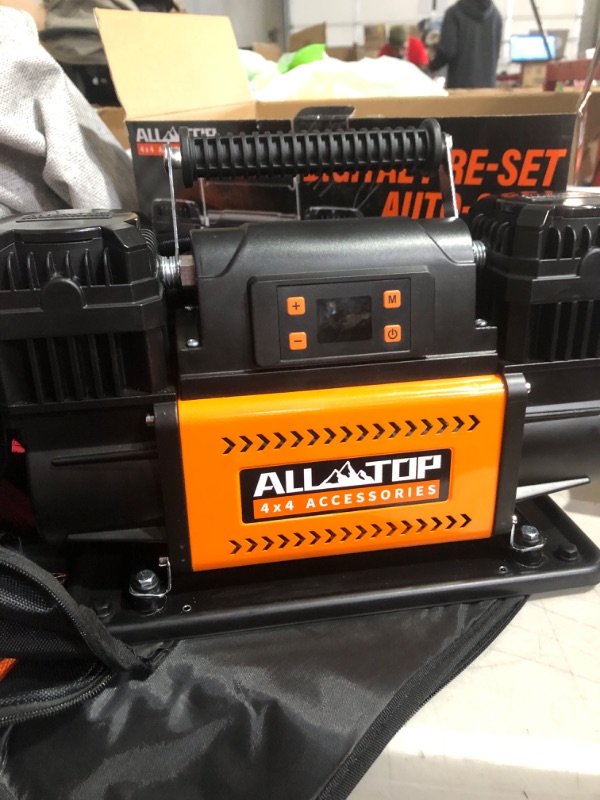 Photo 2 of (see all images) ALL-TOP 12V Air Compressor w/LCD Control Panel to Preset Target Pressure, 150PSI 12.35CFM Air Pump