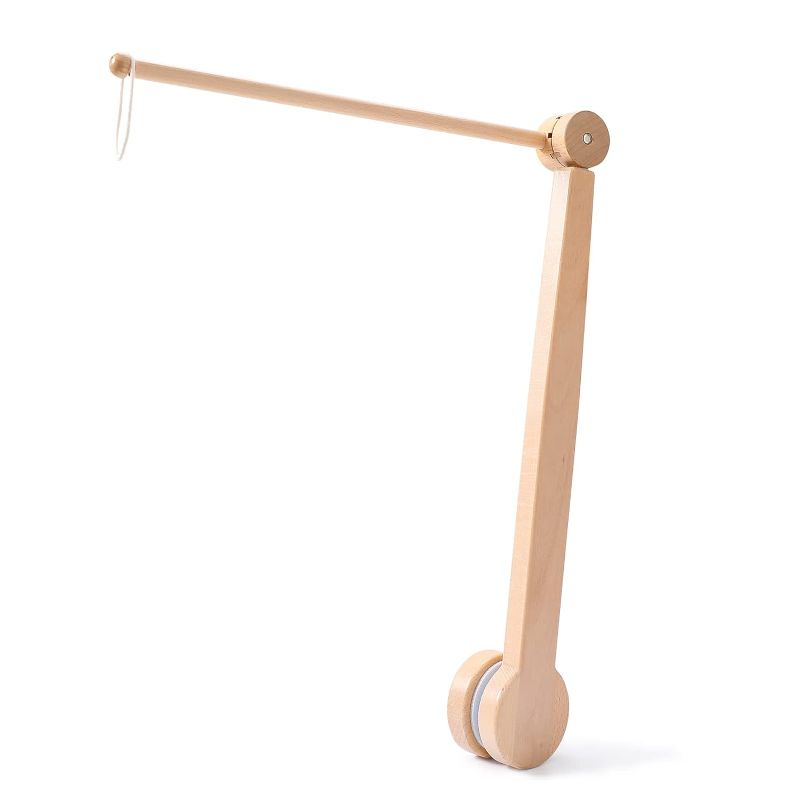 Photo 1 of Crib Mobile Arm - HBM Wooden Mobile Arm for Crib 19-37 Inch Adjustable Baby Mobile Hanger Beech Wood Mobile Crib Arm Attachment,Anti Slip for Sturdy Crib Mobile Hanger for Crib Crib Mount