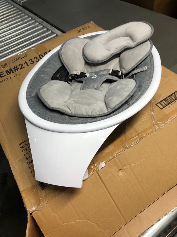 Photo 1 of ***USED AND DIRTY - LIKELY MISSING PARTS - UNABLE TO VERIFY FUNCTIONALITY***
Munchkin Bluetooth Enabled Lightweight Baby Swing with Natural Sway in 5 Ranges of Motion, Includes Remote Control