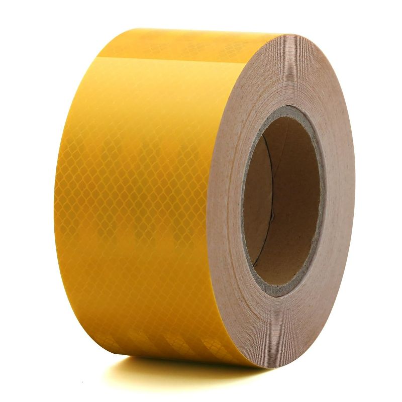 Photo 1 of (NON-REFUNDABLE) 100ft Green Reflective Tape, Waterproof High Visibility Warning Safety Adhesive Tape Outdoor Reflective-Stickers, Safety Reflective Strip?Green, 4 Inch x 100 FT? Fluorescent Yellow