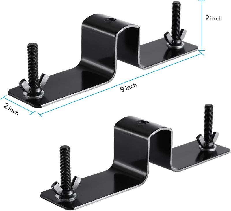 Photo 4 of (NON-REFUNDABLE) SLOW DOLPHIN Photo Video Studio Triple Crossbar 10 (W) x 8.5 (H) ft Adjustable Photography Backdrop Background Support Stands, with Mounting Bracket and 6 Pcs Spring Clamp, Carry Bag