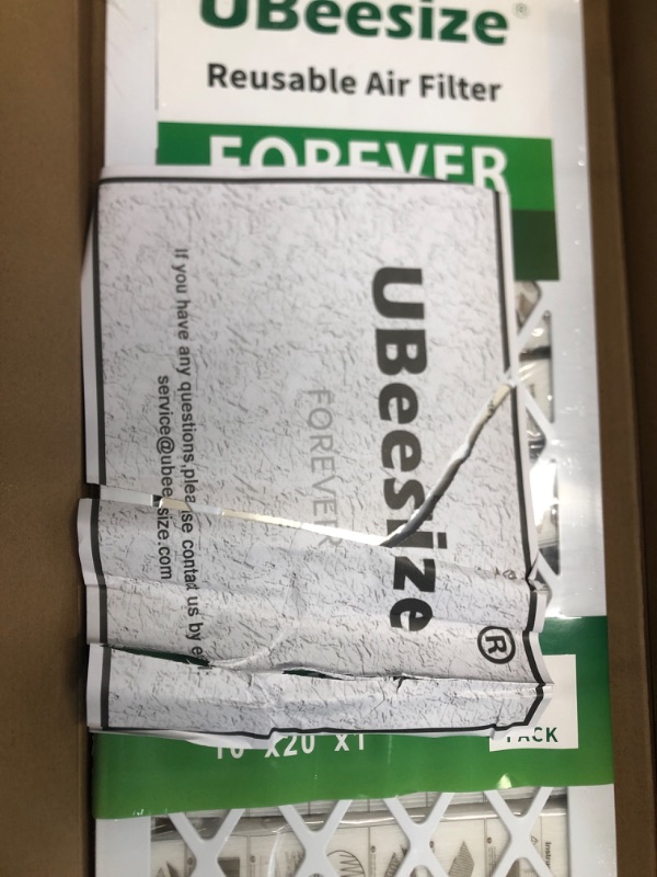 Photo 2 of UBeesize New Reusable Air Filter 10x20x1 (9-Pack) MERV 8 MPR 700 AC/HVAC Furnace Air Filters (Actual Size: 9.50 x 19.50 x 0.75 Inches) 1x Reusable Plastic Frame+9 x Filter Replacements 10x20x1 1 frame + 9 Filters MERV8