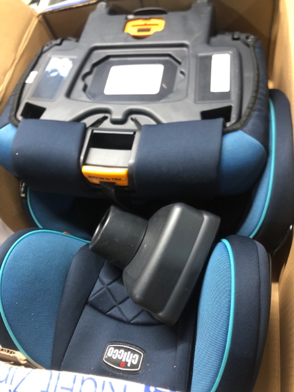 Photo 2 of Chicco KidFit Zip Plus 2-in-1 Belt-Positioning Booster Car Seat, Backless and High Back Booster Seat, For children aged 4 years and up and 40-100 lbs. | Seascape/Blue KidFit Zip Plus Seascape/Blue