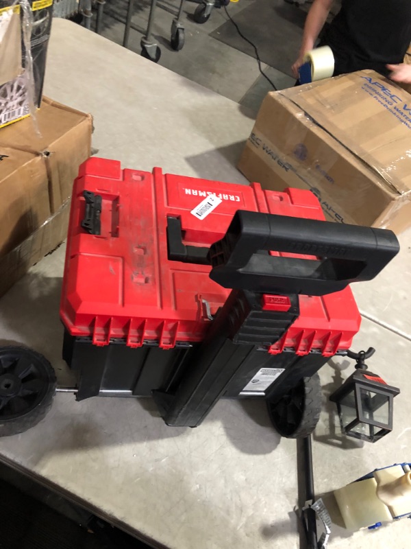 Photo 7 of ***NONREFUNDABLE - MAJOR DAMAGE - FOR PARTS ONLY - SEE COMMENTS***
CRAFTSMAN VERSASTACK Rolling Tool Box with Wheels, Lockable, Red, 20 Inch (CMST17835) Rolling Box