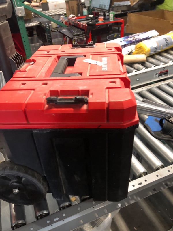 Photo 2 of ***NONREFUNDABLE - MAJOR DAMAGE - FOR PARTS ONLY - SEE COMMENTS***
CRAFTSMAN VERSASTACK Rolling Tool Box with Wheels, Lockable, Red, 20 Inch (CMST17835) Rolling Box