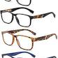 Photo 1 of 100 CLASSIC 4 Pack Reading Glasses for Men and Women Blue Light Anti Glare Eyeglasses