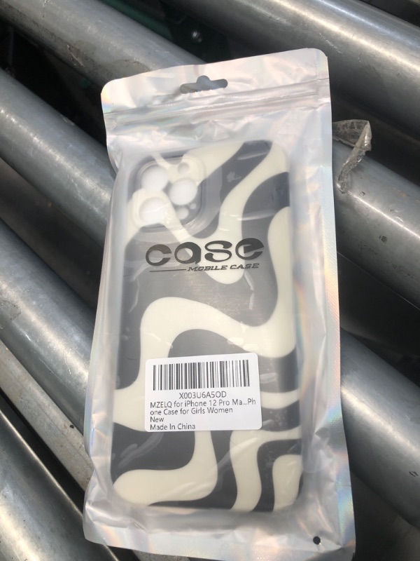 Photo 1 of IPHONE 12 PRO CASE, BLACK AND WHITE SWIRL
