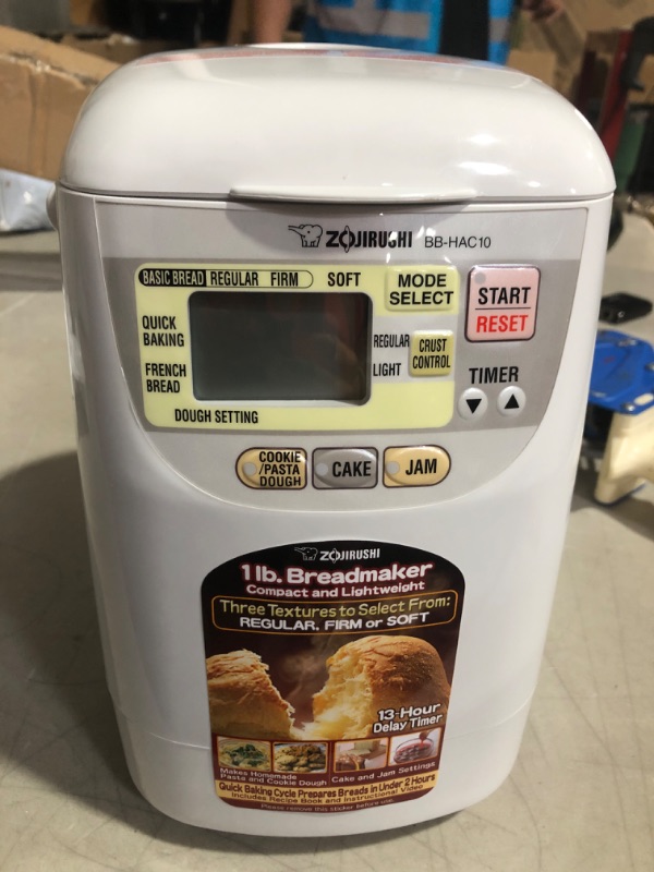 Photo 2 of (see all images) Zojirushi BB-HAC10 Home Bakery 1-Pound-Loaf Programmable Mini Breadmaker