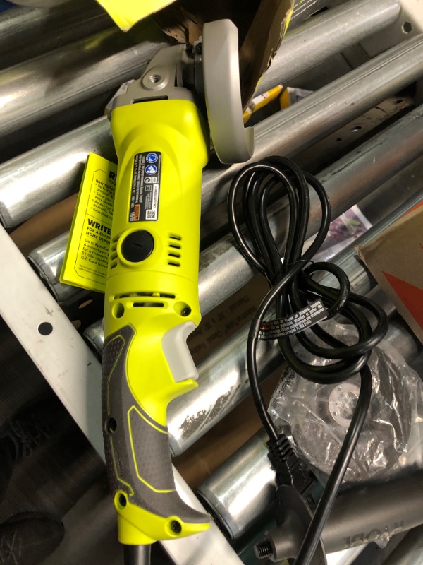 Photo 1 of Ryobi AG454 7.5 Amp 120V AC 11,000 RPM Corded Angle Grinder w/ Rear Rotating Handle