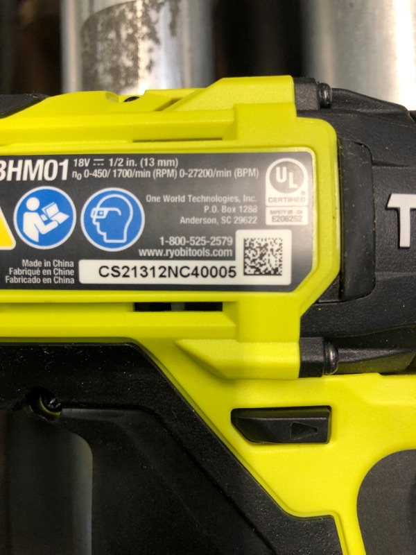 Photo 3 of RYOBI ONE+ HP 18V Brushless Cordless Compact 1/2 in. Hammer Drill (Tool Only)