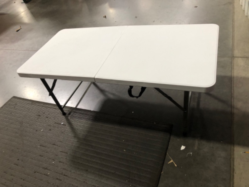 Photo 6 of ***USED - DIRTY - SCRATCHED***
Lakhow 122CZ 4 Ft Folding Camping Table Adjustable Height? 49/61/74CM? Portable Dining Table Party,Height Adjustable Craft Camping and Utility Folding Table,White Granite