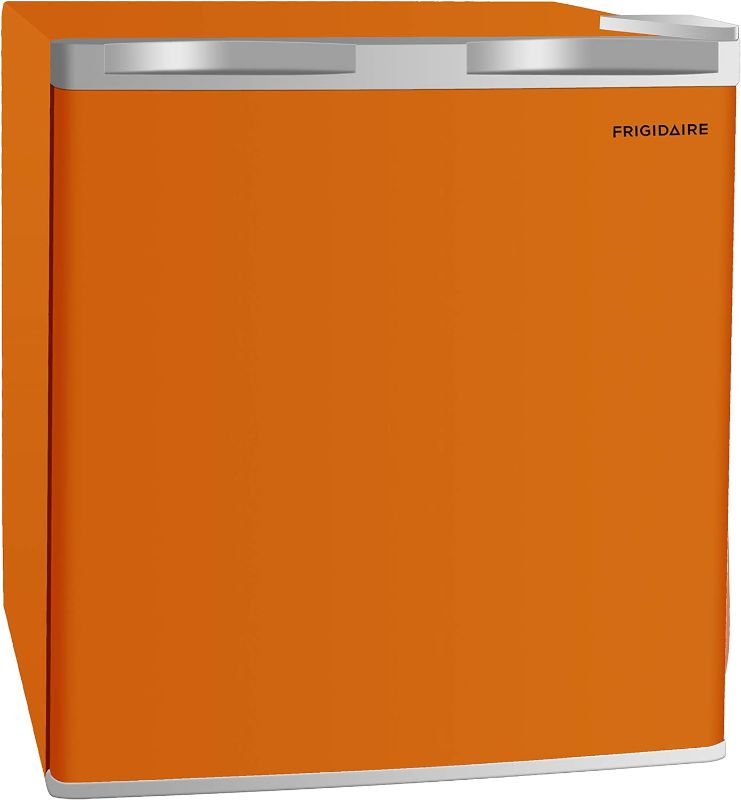 Photo 1 of **BROKEN LINE UNKNOWN IF FUNCTIONAL PARTS ONLY** Frigidaire EFR115-ORANGE 1.6 Cu Ft Compact Fridge for Office, Dorm Room, Mancave or RV, Orange
