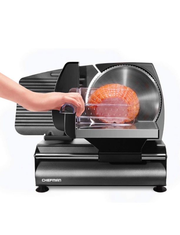 Photo 1 of (READ FULL POST) Chefman Electric Deli Slicer With Adjustable Slices, Stainless Steel Blades, Safe Feet - For Ham, Cheese, Bread, Fruit & Veggies