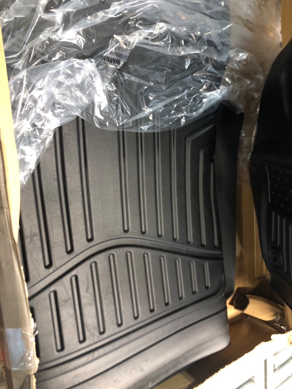 Photo 3 of **missing one of the front ones** OEDRO Floor Mats Compatible for 2015-2023 Ford F-150 SuperCrew Cab, Unique Black TPE All-Weather Guard, Includes 1st & 2nd Front Row and Rear Floor Liner Full Set