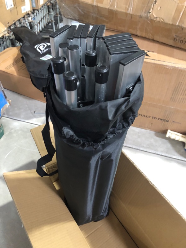 Photo 1 of ***USED - CARRY CASE TORN - SEE PICTURES***
VEVOR Folding Camping Table, Outdoor Portable Lightweight Aluminum Ultra Compact Snap-Together Design with Carry Bag, for Cooking, Beach, Picnic, Travel, Grilling, 28'' x 28'', Silver