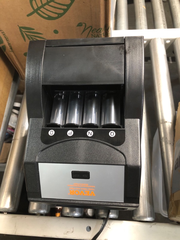 Photo 3 of VEVOR USD Coin Sorter, Coin Sorter Machine for USD Coin 1? 5? 10? 25?, Sorts up to 230 Coins/min, Coin Sorter and Wrapper Machine Holds 200 Coins Included 4 Coin Tubes, Black