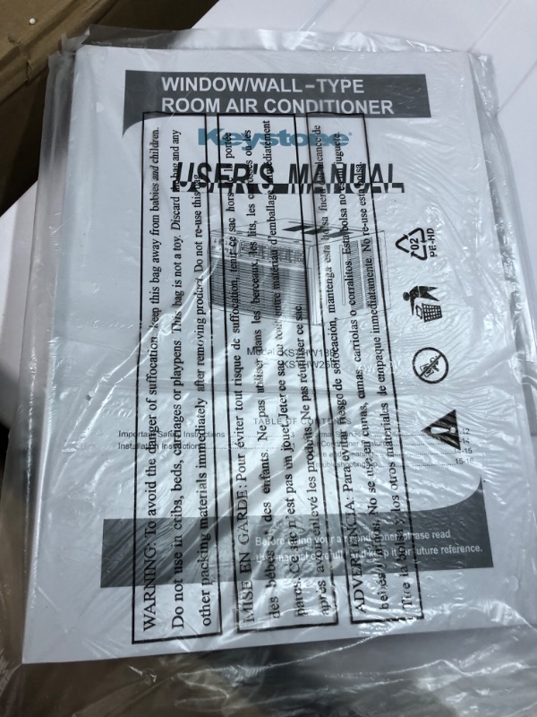 Photo 1 of ***MAJOR DAMAGE - BENT - UNTESTED - SEE COMMENTS***
Keystone KSTHW25B 23,200 Wall Air Conditioner with 16,000 Supplemental Heat and Dehumidifier, 230V, Window AC for Large Rooms up to 1,500 Sq.Ft. with Smart Remote Control, 23200 BTU, Bright White
