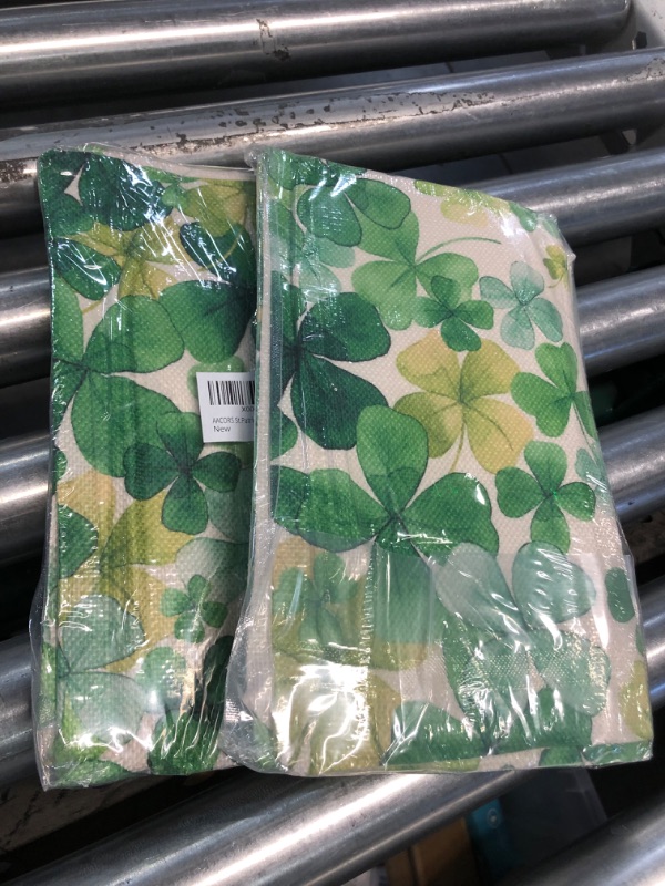 Photo 2 of **NON-REFUNDABLE** 2 PACK AACORS St.Patrick's Day Pillow Covers 12X20 Inch Set of 2,Clovers Lucky Blessed (Green)