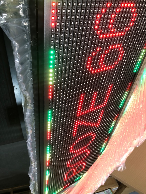 Photo 3 of ***USED - POWERS ON - UNABLE TO TEST FURTHER***
DS ledsign LED Sign P10 Outdoor 39" x 14" with High Resolution Programmable LED Scrolling Sign Display