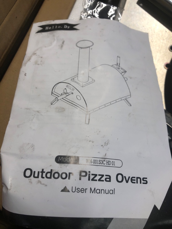 Photo 6 of (NON-REFUNDABLE) Hello.Dr 13" Multi-Fuel Outdoor Pizza Oven - Portable Wood Fired and Gas Pizza Oven for Outside - Stainless Steel Pizza 