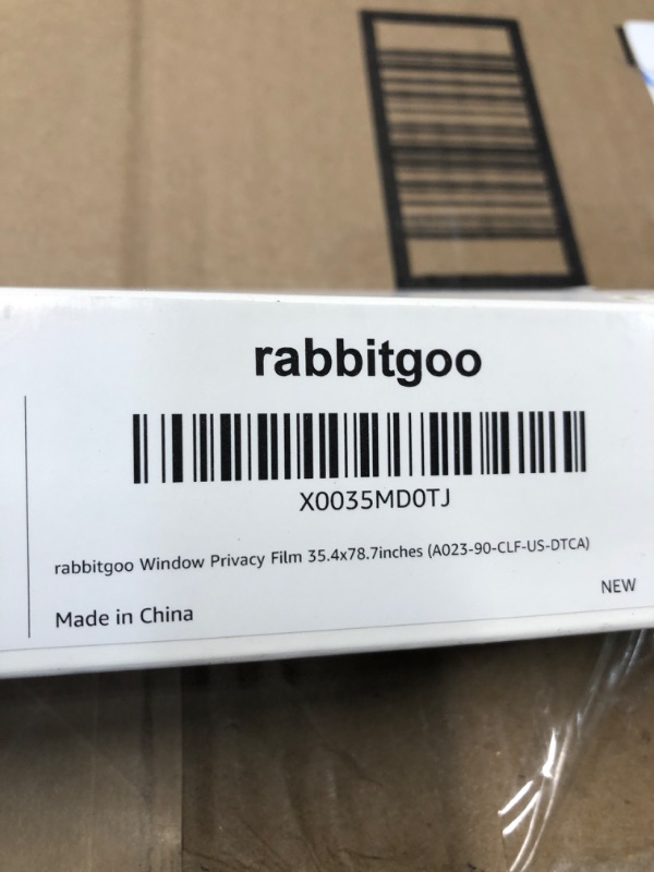 Photo 1 of rabbitgoo Window Privacy Film, Frosted Glass Window Sticker, Opaque Sun Blocking Frosted White, 35.4 x 78.7 inches 