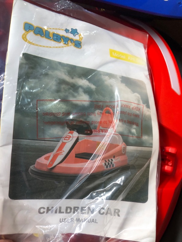 Photo 8 of ***USED*MINOR DAMAGE FROM WEAR*MISSING SEAT*UNABLE TO TEST***
Bumper Car for Toddlers, 6V Electric Ride On Toys for Kids, Steering Wheel, 360 Degree Spin, 2-Speeds, Lights, Red