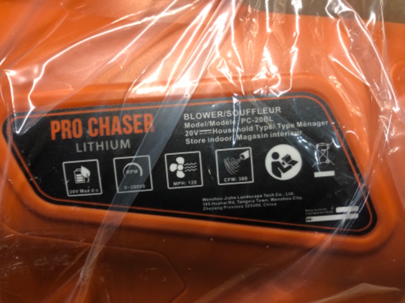 Photo 3 of ***SEE NOTES*** Pro Chaser Battery Powered Cordless Blower - 380 CFM with 2 X 4.0Ah 20V Batteries & Fast Charger, Lightweight Electric 