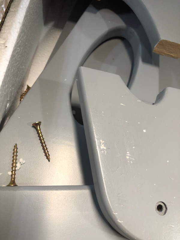 Photo 1 of ***DAMAGED - WOOD BROKEN - SEE PICTURES - PARTS LIKELY MISSING***
Toddler Kitchen Stool Helper, RONIPIC Wooden 3 Heights Adjustable Learning Tower Anti-Slip,Gray