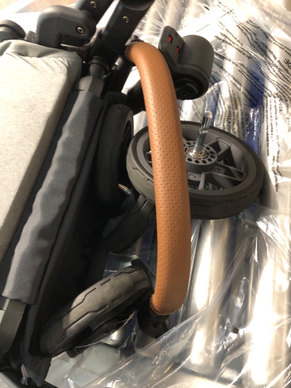 Photo 5 of ***USED - LIKELY MISSING PARTS - UNABLE TO VERIFY FUNCTIONALITY***
UPPAbaby Minu V2 Travel Stroller Lightweight, Portable Design One-Hand Fold Shoulder Strap and Leather Bumper Bar Included Greyson (Charcoal Mélange/Carbon Frame/Saddle Leather)