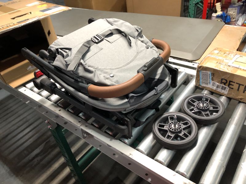 Photo 1 of ***USED - LIKELY MISSING PARTS - UNABLE TO VERIFY FUNCTIONALITY***
UPPAbaby Minu V2 Travel Stroller Lightweight, Portable Design One-Hand Fold Shoulder Strap and Leather Bumper Bar Included Greyson (Charcoal Mélange/Carbon Frame/Saddle Leather)