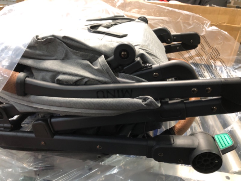 Photo 10 of ***USED - LIKELY MISSING PARTS - UNABLE TO VERIFY FUNCTIONALITY***
UPPAbaby Minu V2 Travel Stroller Lightweight, Portable Design One-Hand Fold Shoulder Strap and Leather Bumper Bar Included Greyson (Charcoal Mélange/Carbon Frame/Saddle Leather)