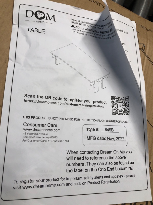 Photo 4 of ***USED - LIKELY MISSING PARTS - UNABLE TO VERIFY FUNCITONALITY***
Dream On Me 3 in 1 Toddler Bed Convertible Kit White, 29 x 14 x 8 inches