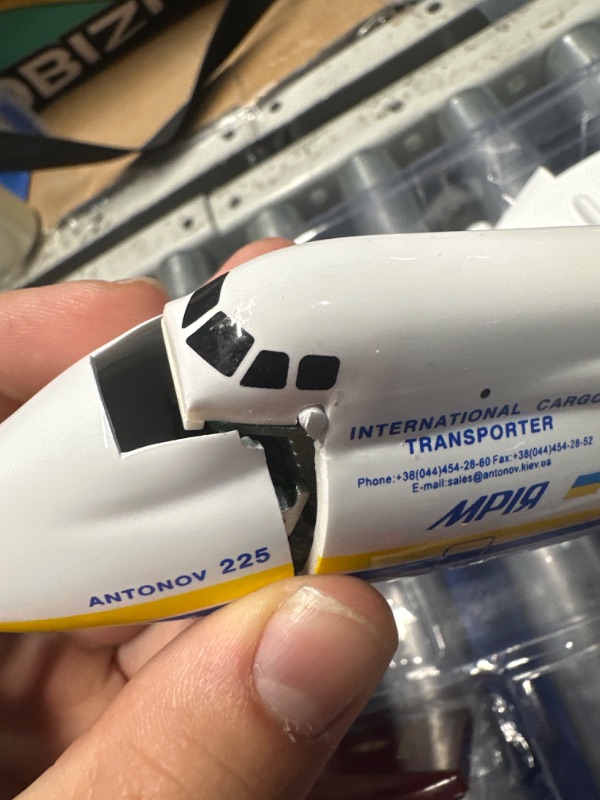 Photo 7 of 1:200 An-225 Antonov Resin Aircraft Model Toy 17 inch Ukraine Painted Mriya Transporter Display Model Plane 