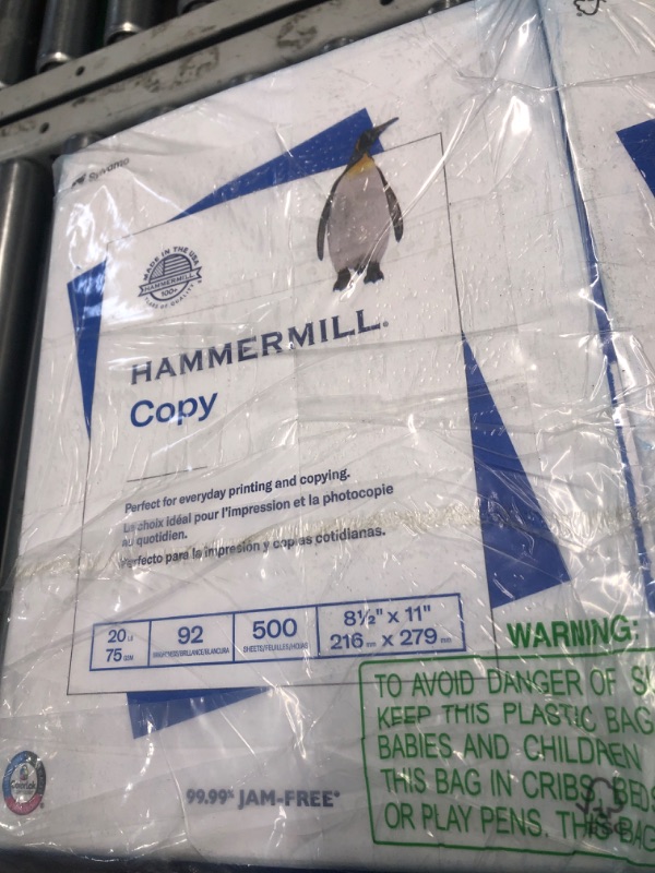 Photo 4 of Hammermill Printer Paper, 20 Lb Copy Paper, 8.5 x 11 - 8 Ream (4,000 Sheets) - 92 Bright, Made in the USA 