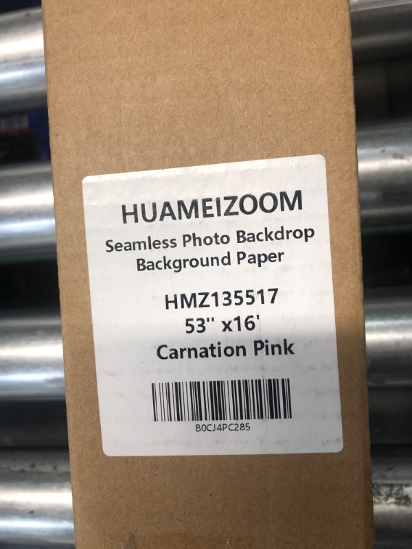 Photo 3 of HUAMEIZOOM Seamless Photography Background Paper Roll, Pink Photo Paper Backdrop  53" x16' Carnation Pink