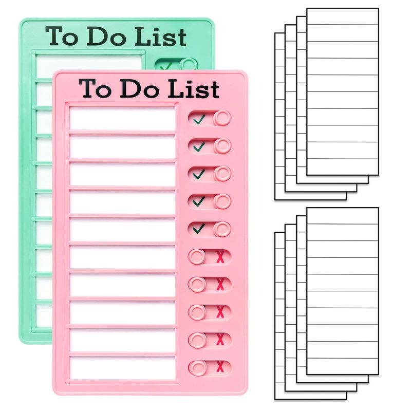 Photo 1 of NONREFUNDABLE CHORE CHART BUNDLE / SET OF 2 (4 TOTAL)
2 Pieces Chores Chart for Kids-Visual Schedule, Plastic Checklist Board, Detachable to Do List Whiteboard, Portable Routine Chart (pinkgreen)