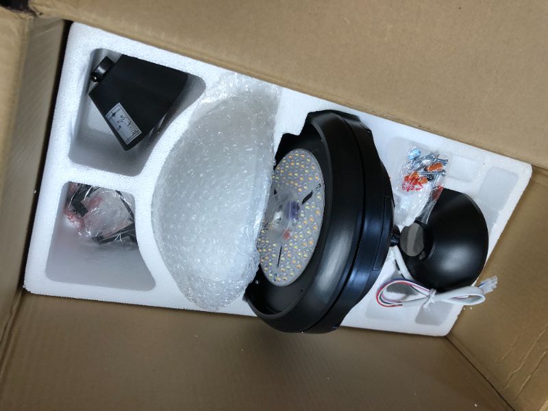 Photo 5 of ***USED - LIKELY MISSING PARTS - UNABLE TO VERIFY FUNCTIONALITY***
CJOY Ceiling Fan with Lights for Living Room, 53 Inch Modern Ceiling Fan with 5 Reversible Blades, 3000K, Remote Controls, Black 53 inch Black