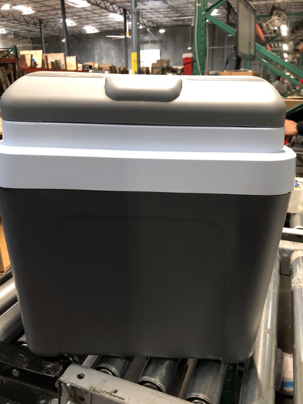 Photo 2 of *see notes* Koolatron Thermoelectric Iceless 12 Volt Cooler 26 qt (24 L), Electric Portable Car Cooler with DC Plug, Grey and White, for Travel Camping Fishing Trucking, Made in North America 26 Quart