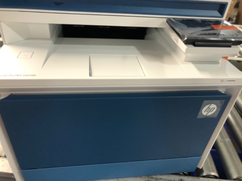 Photo 1 of HP Color LaserJet Pro MFP 4301fdn Printer, Print, scan, copy, fax, Fast speeds, Easy setup, Mobile printing, Advanced security, Best-for-small teams, 16.6 x 17.1 x 15.1 in,white New version