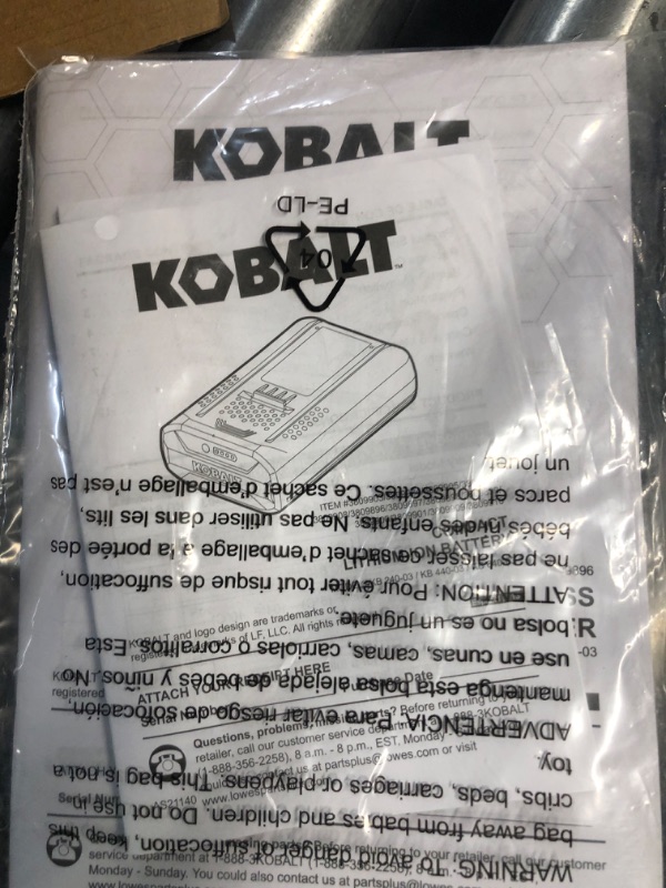 Photo 6 of ***USED - MAJOR DAMAGE - MISSING PARTS - UNTESTED - SEE COMMENTS***
Kobalt Gen4 40-volt 20-in Cordless Self-propelled (Battery and Charger Not Included)