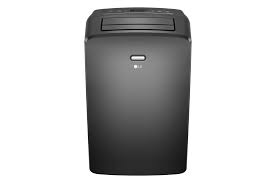 Photo 1 of **Powers on 
LG
8,000 BTU (12,000 BTU ASHRAE) 115-Volt Portable Air Conditioner Cools 350 Sq. Ft. with Dehumidifier and Wi-Fi in Gray
