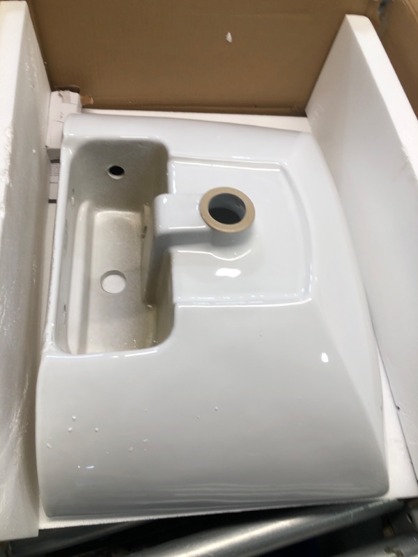 Photo 3 of (READ FULL POST) Swiss Madison Well Made Forever SM-PS306 Pedestal Bathroom Sink Single Faucet Hole, 24" W, White
