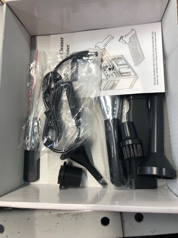 Photo 1 of **NEEDS CHARGING**
Compressed Air Duster & Mini Vacuum Keyboard Cleaner, Cordless Air Duster Canned Air Can, Electric Dust Spray, Keyboard Cleaning Kit for Laptop Computer Electronics PC Cleaning Black ?6000PA
