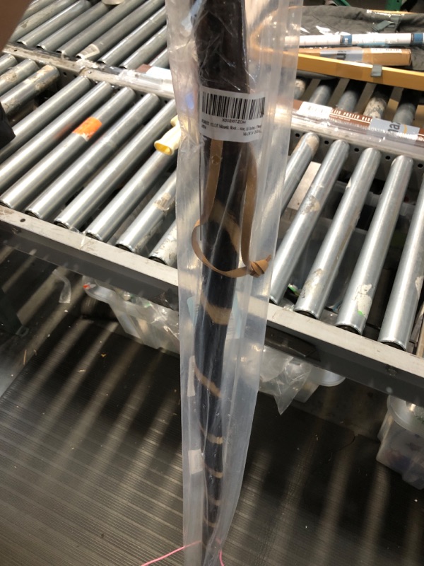 Photo 1 of FOREST PILOT Handcrafted Nature Wood Hiking Stick 55 Inches Long - with Hand Strap and Rubber Tip Cover - Transparent Waterproof Painting Coating Mimetic Root Head