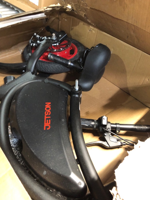 Photo 3 of Jetson Bolt Folding Electric Ride-On Bike, Easy-Folding, Built-in Carrying Handle, Twist Throttle, Up to 15.5 MPH, Ages 13+
